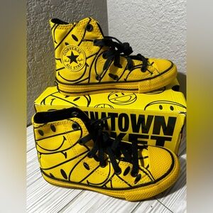 Converse x Chinatown Market Chuck Taylor Allstar Hi top sneakers Yellow 12 youth